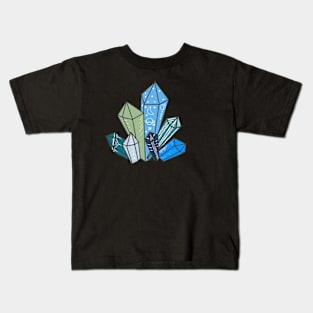 Cool Toned Crystal with Doodles Kids T-Shirt